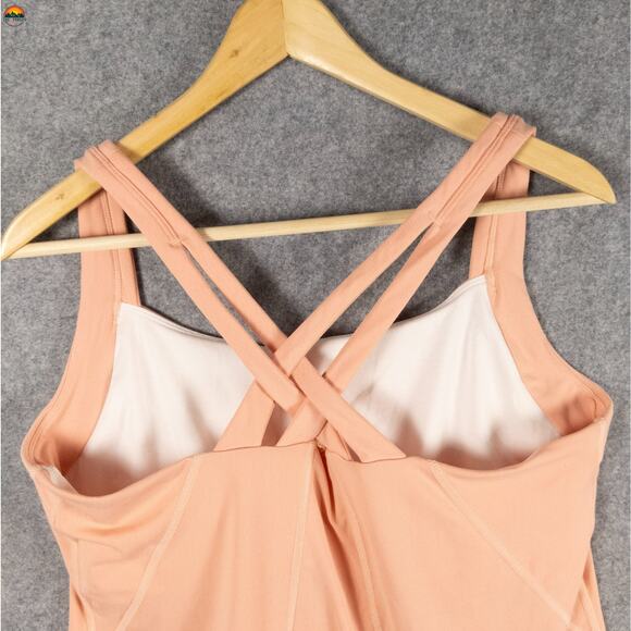 Lucy Racerback Tank Top Pink Peach Gymwear Athletic Built-In Bra yoga Women's XL - Picture 4 of 11